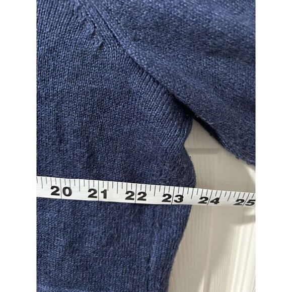 Talbots Petite Blue Cotton Blend  Open Front Knit Cardigan Sweater Petite 2X - Picture 3 of 9